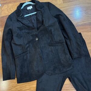 Splendid Black Faux Suede Suit